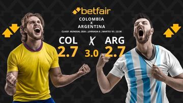 Colombia vs. Argentina: horario, TV, pronósticos, estadísticas y clasificación