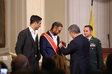 Los dos tenistas colombianos recibieron la Cruz de Boyacá, por parte de el presidente Iván Duque, tras ser campeones de Wimbledon.