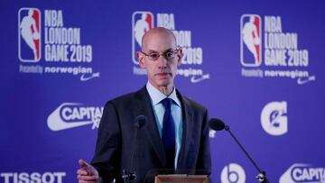 Basketball - NBA - Washington Wizards v New York Knicks - The O2 Arena, London, Britain - January 17, 2019   Commissioner of the NBA Adam Silver during a press conference before the match    Action Images via Reuters/Andrew Boyers