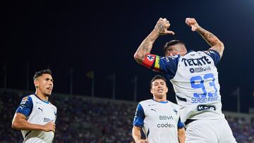Sergio Ramos celebrates his goal 0-1 of Monterrey during the 11th round match between Cruz Azul and Monterrey as part of the Liga BBVA MX, Torneo Clausura 2025 at Olimpico Universitario Stadium, on March 08, 2025 in Mexico City, Mexico.