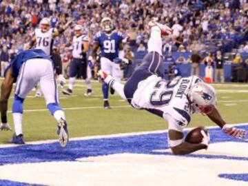 Los Patriots se impusieron a los Colts en un partido mucho más igualado de lo que resultó la Final de la AFC de la pasada temporada. El running back de New England, LeGarrette Blount, resultó decisivo al conseguir dos touchdowns, 93 yardas de carrera y otras 11 de recepción.