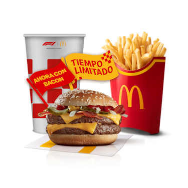 McDonald’s y Fórmula 1 aceleran juntos: disfruta el nuevo sabor del Doble Cuarto de Libra con bacon 