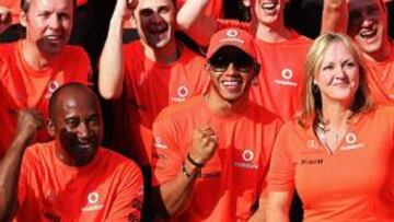 <b>VUELTA A LA GLORIA. </b>Lewis celebrando su segunda victoria del año.