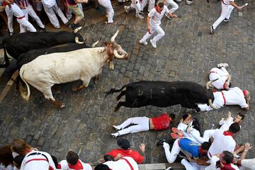 Hoy 8 de julio de 2022 se ha celebrado el segundo día de los encierros de los Sanfermines. Por las calles de Pamplona ha corrido los toros de la ganadería Fuente Ymbro.