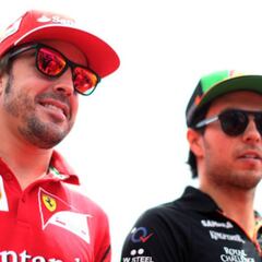 Sergio Pérez comparó a Fernando Alonso con Messi y Cristiano