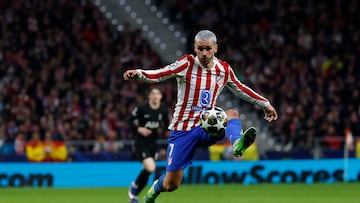 Griezmann, en el encuentro ante el Tottenham jugado en el Metropolitano.