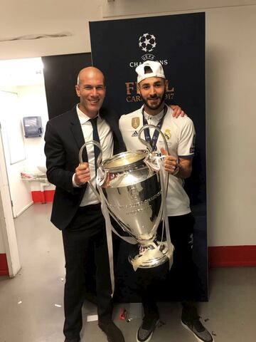 Zinedine Zidane y Karim Benzema.