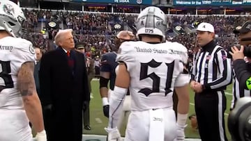 Trump executes coin toss at legendary Army-Navy football game