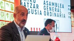 GRAFCAV9173. BILBAO (BIZKAIA), 06/10/2021.-El Presidente del Athletic de Bilbao, Aitor Elizegi, ha ofrecido este mi&eacute;rcoles un desayuno de trabajo con los medios de comunicaci&oacute;n para analizar la situaci&oacute;n econ&oacute;mica de la entidad