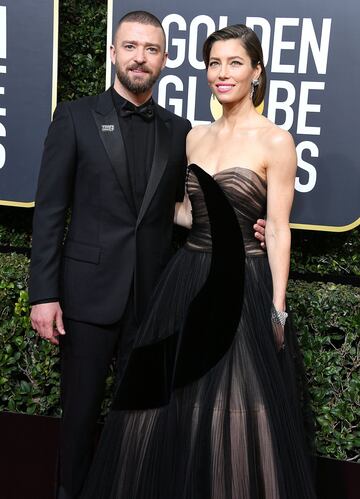 Jessica Biel acudió acompañada de Justin Timberlake.