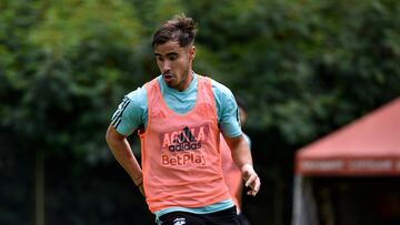 Tomás Ángel durante un entrenamiento de la Selección Colombia Sub 20.