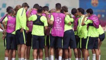 El FC Barcelona en el entrenamiento