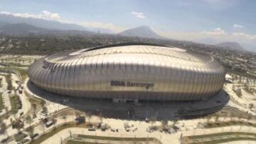 Estadio BBVA Bancomer (Estadio de Futbol de Monterrey), que tiene capacidad para 53 500 espectadores.