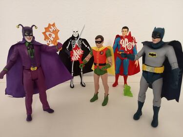 El universo de Batman ‘66 en una estupenda colección de figuras McFarlane con Batmóvil incluido