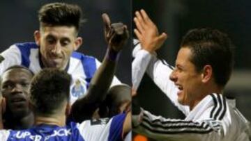 Herrera y Hern&aacute;ndez marcaron dos de los tres goles mexicanos en el fin de semana. 