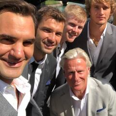 El selfie de Federer en la Laver Cup que reúne 45 Grand Slams