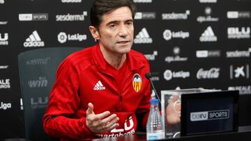 Marcelino, en la previa del Sevilla.