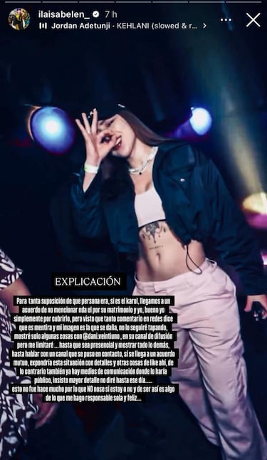 “No sé si estoy o no embarazada, de ser así es algo de lo que me hago responsable sola y feliz”