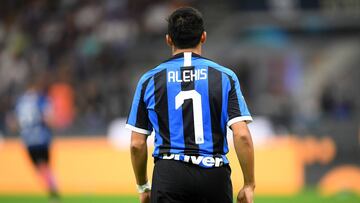 El atacante chileno del Inter de Mil&aacute;n, Alexis S&aacute;nchez, durante un partido.