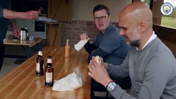 La viral reacción de Guardiola al probar una comida tradicional inglesa por primera vez
