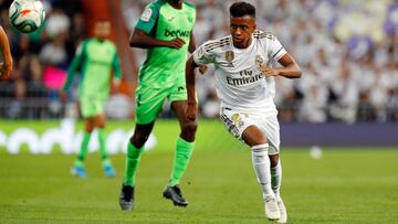 Rodrygo, en una acción del 5-0 al Leganés del pasado miércoles.