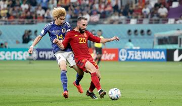 30/11/22 PARTIDO FASE DE GRUPOS DOHA MUNDIAL QATAR 2022 
JAPON - ESPAÑA 
JUNYA ITO DANI CARVAJAL 