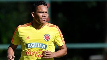 Carlos Bacca, en la concentración con Colombia.