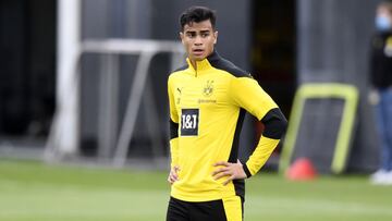 Reinier Jesús, jugador cedido por el Real Madrid, en un entrenamiento con el Borussia Dortmund.