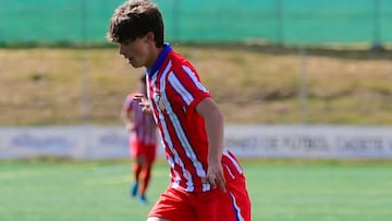 Curro Navarro, con el Atlético.