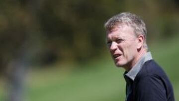 Moyes, jugando al golf.