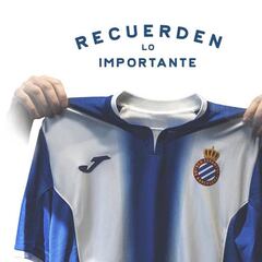 El Espanyol juega con el gesto de Messi en su cartel del derbi