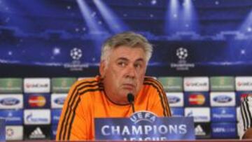 Carlo Ancelotti, en rueda de prensa. 