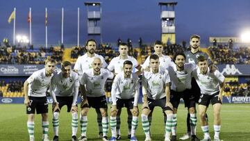 Alineación del Racing en Alcorcón.