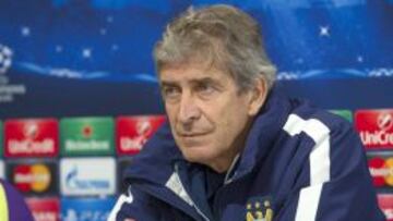 Manuel Pellegrini, en rueda de prensa.