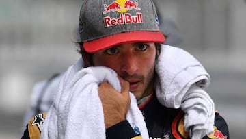 Sainz tras la calificación.