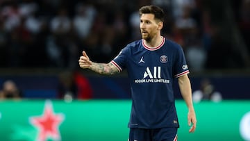 Lionel Messi of Paris Saint Germain during the UEFA Champions League, Group A football match between Paris Saint-Germain and RB Leipzig on October 19, 2021 at Parc des Princes stadium in Paris, France - Photo Herman Dingler / Orange Pictures / DPPI
 AFP7 