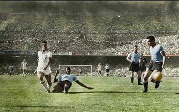 El típico atuendo de Uruguay para vencer a Brasil en el último duelo del Mundial. Fue la única vez de la historia que no se jugó una final.