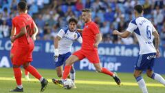 Marc Aguado, con el Andorra en La Romareda.