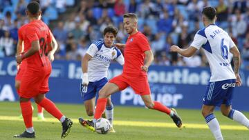 Marc Aguado, con el Andorra en La Romareda.