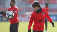 Jo&atilde;o F&eacute;lix, durante el entrenamiento del Atl&eacute;tico.