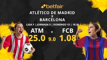 Atlético de Madrid Fem. vs. FC Barcelona Fem.: horario, TV, estadísticas, clasificación y pronósticos