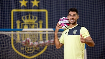 Adolfo Fernández con la Selección Española de Fútbol Sala.