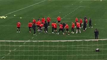 Entrenamiento del Sporting en Mareo.