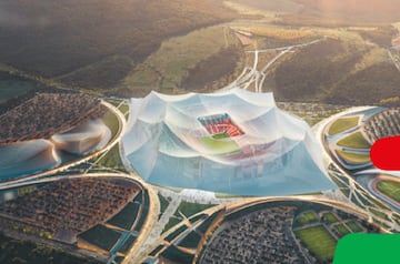 El imponente proyecto de estadio Hassan II de Casablanca, que contará con un aforo de 115.000 espectadores.