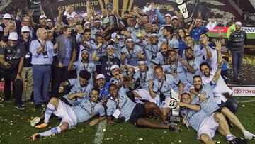Gremio celebra la Copa Libertadores 2017 después de vencer a Lanús.