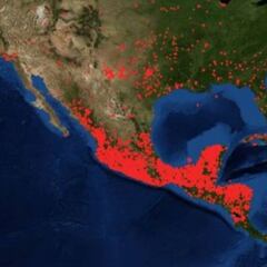 NASA muestra imágenes de los incendios forestales en México