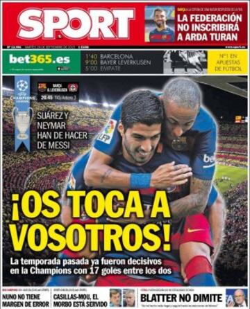 Portadas de la prensa deportiva