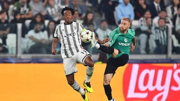 Cuadrado, capitán en el primer triunfo de Juve en Champions