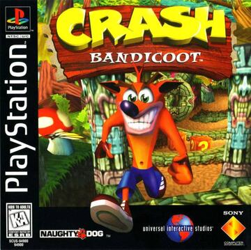 Crash Bandicoot, portada del primer juego. 