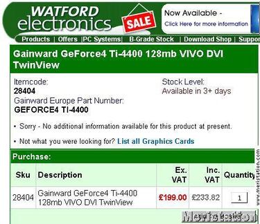 Ya se pueden reservar GeForce 4 de Gainward